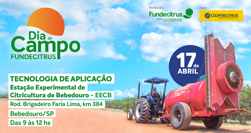 Fundecitrus realizará I Dia de Campo de Tecnologia de Aplicação