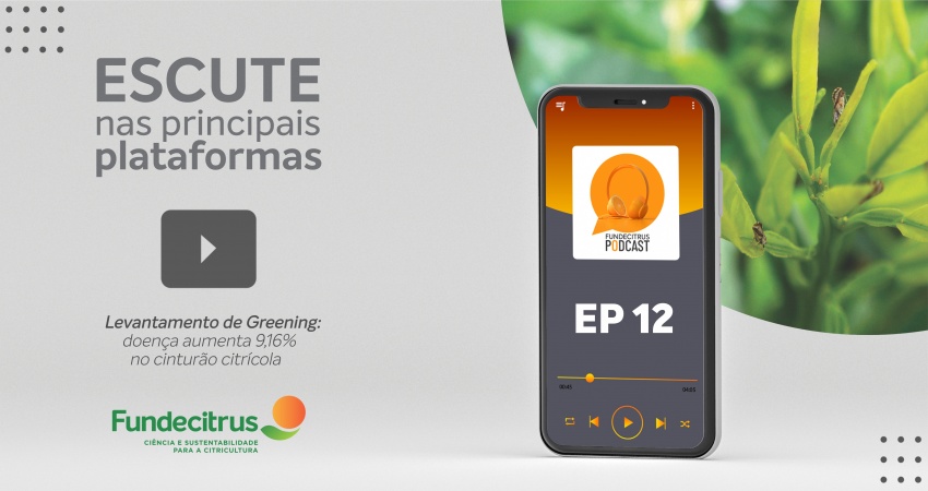 Fundecitrus Podcast detalha os dados do Levantamento de Greening no cinturão citrícola