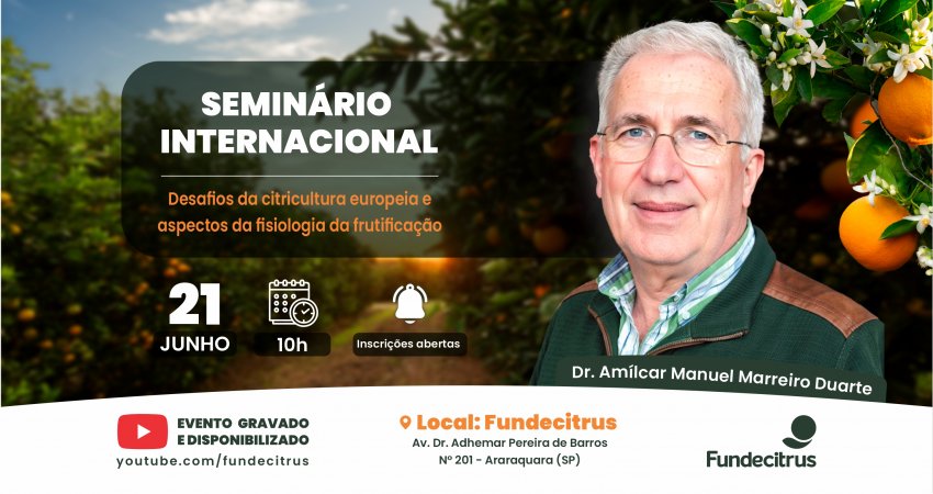 Seminário internacional discute citricultura na Europa e fisiologia da frutificação