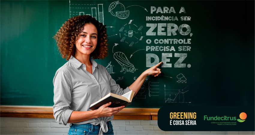 “Zero e dez”: nova campanha do Fundecitrus fortalece orientação para o controle do psilídeo