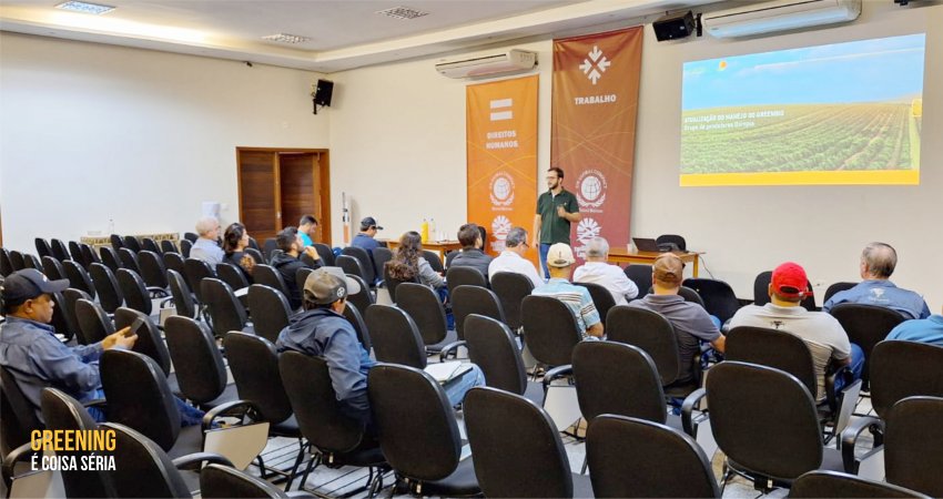 Citricultores se reúnem em Olímpia (SP) para atualização sobre o manejo do greening