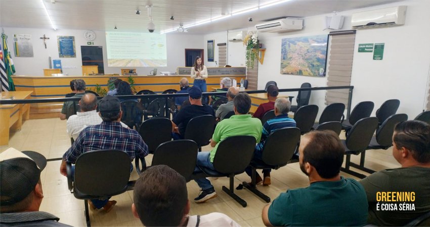 Citricultores das regiões de Tabatinga e Avaré (SP) participam de encontros sobre manejo do greening