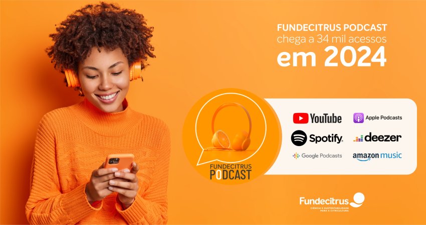 Fundecitrus Podcast chega a 34 mil acessos em 2024