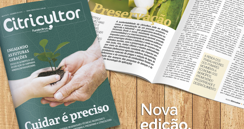 Nova edição da revista Citricultor está disponível para download no site do Fundecitrus