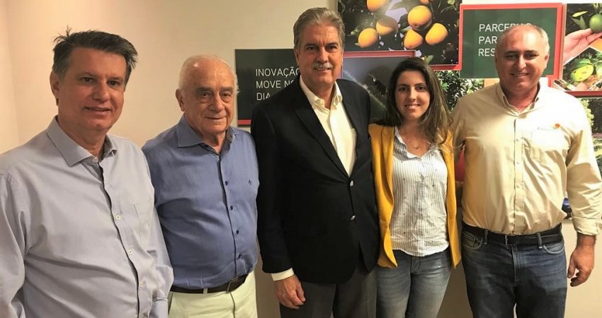 Secretário de Agricultura e Abastecimento de São Paulo participa de reunião no Fundecitrus sobre o combate ao greening