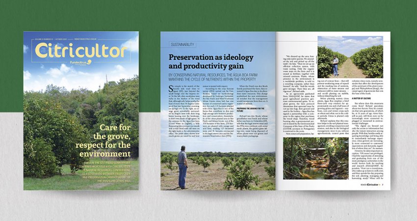 Nova edição em inglês da revista Citricultor destaca a boa convivência entre pomares e recursos naturais